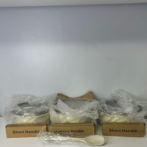 Stainless Steel Cookware Set with Short and Long Handles